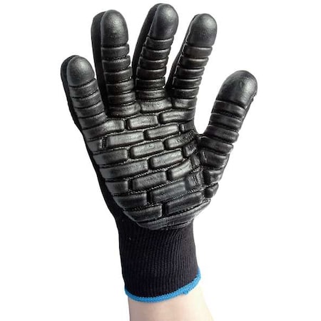 Anti-Vibration Gloves,XL,Black,PR