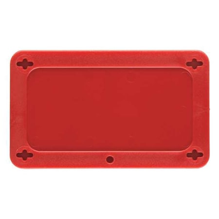 Blank Tag, Plastic, 2 3/16 in H x 3 11/16 in W, Red, Rectangle