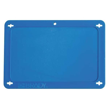 Blank Tag, Plastic, 3 3/16 in H x 4 11/16 in W, Blue, Rectangle