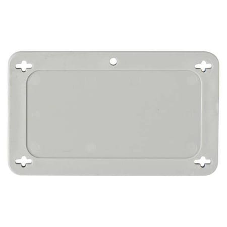 Blank Tag, Plastic, 2 3/16 in H x 3 11/16 in W, Gray, Rectangle