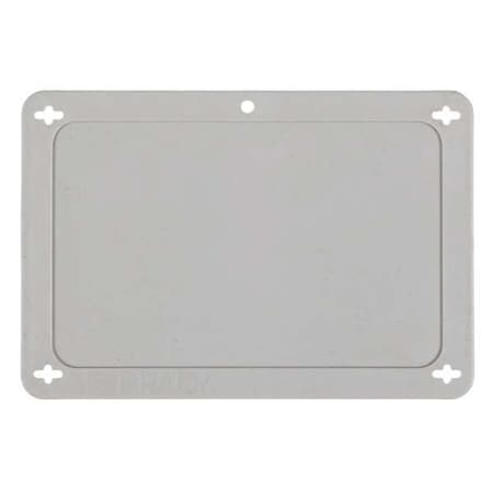 Blank Tag, Plastic, 3 3/16 in H x 4 11/16 in W, Gray, Rectangle