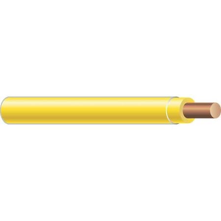 THHN Building Wire, Copper, 10 AWG, 1C, Yellow, Solid, 500 ft