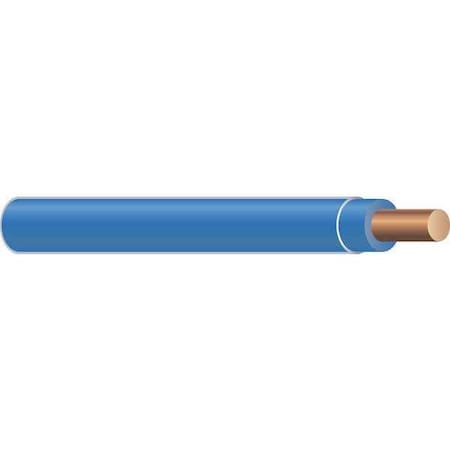 THHN Building Wire, Copper, 10 AWG, 1C, Blue, Solid, 500 ft