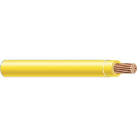 THHN Building Wire, Copper, 4 AWG, 1C, Yellow, Stranded, 500 ft