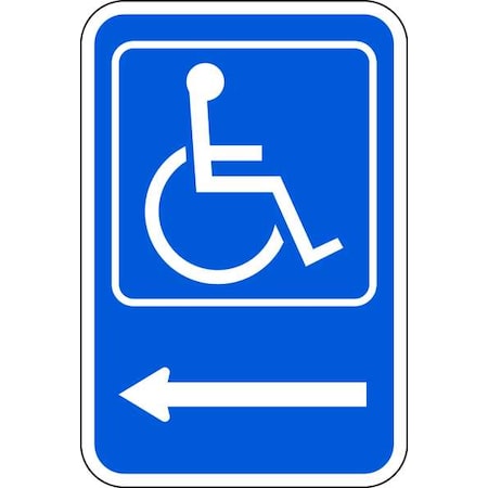 ADA Handicapped Parking Sign,18" x 12, HC-014L-12HA