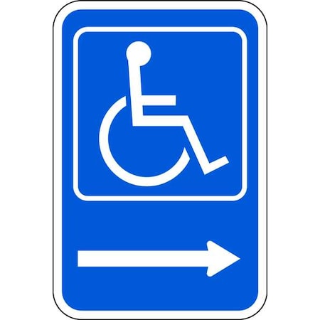 ADA Handicapped Parking Sign,18" x 12, HC-014R-12HA