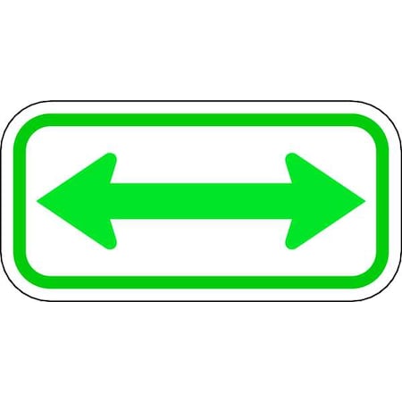 Arrow Supplemental Parking Sign,6" x 12, AR-003-12HA