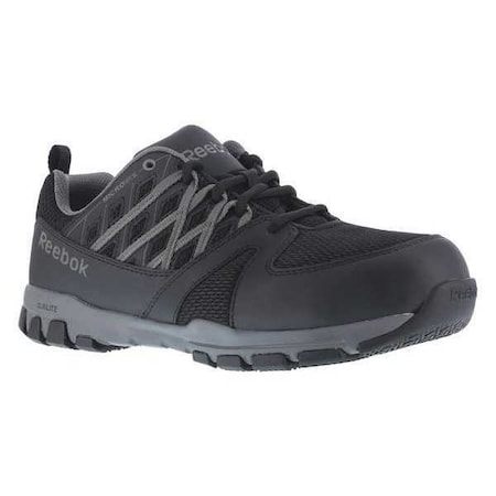 Sublite Work, Women's Athletic Shoe, 10 1/2 W, Leather, 3 in Height, Black