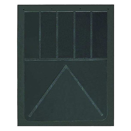 Mud Flaps, 36 in X 24 in, Rubber, Black, 1 PR