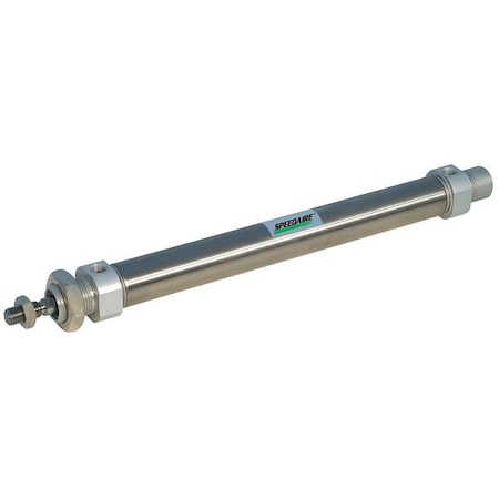Round Body Cylinder, 25 mm Bore, 50 mm Stroke, ISO Double Acting, Stainless Steel .