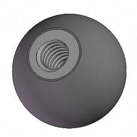Ball Knob, 10-24 Thread Size, 0.875"L, Steel