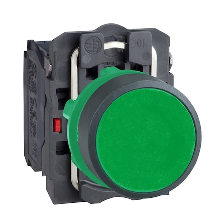 Push Button Operator, 22 mm, 1NO/1NC, Green