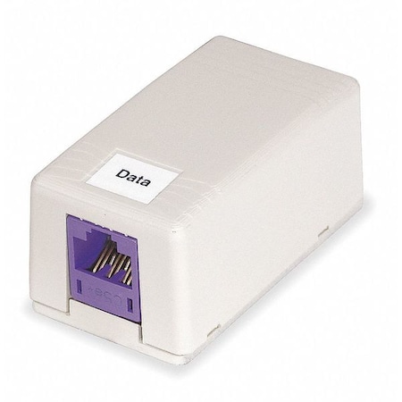 Hubbell iStation Mounting Box for Keystone Module - Light Almond, Office White