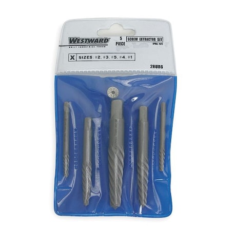Screw Extractor Set,Cr Mo,5 pcs.