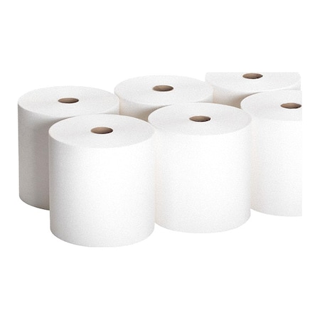 Pacific Blue Select Hardwound Paper Towels, 1 Ply, Continuous Roll Sheets, 1000 ft, White, 6 PK