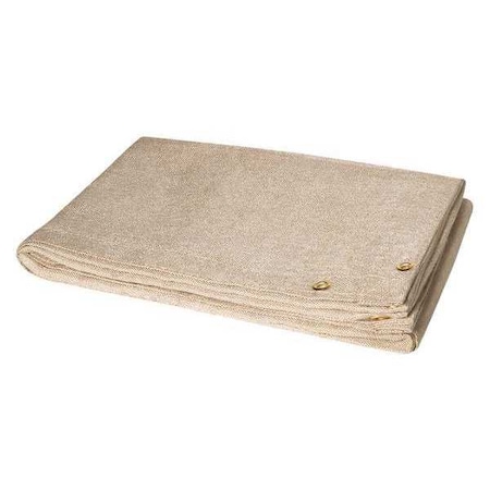 Welding Blanket, Fiberglass, 10 ft. W., 8 ft. H., 18 oz/sq yd, 1,000 Degrees F Withstand Temp., Tan