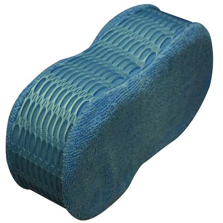 Scrubber Sponge, 9"L, 4-1/2"W, Mcrfbr, Blu