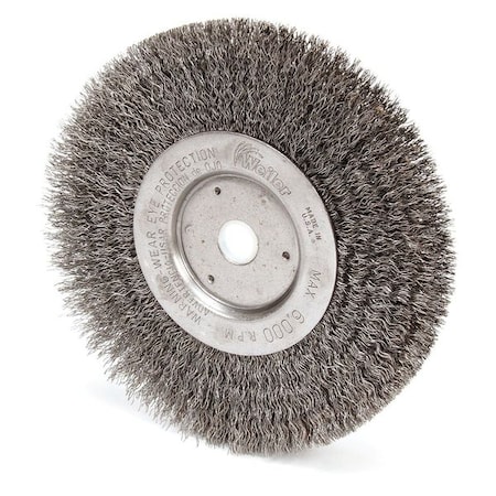 Crimped Wire Wheel Wire Brush, Threaded Arbor