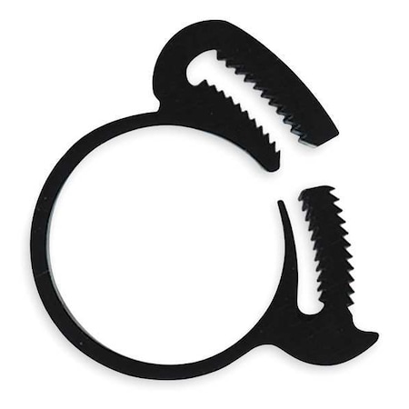 Mini Clamp,7/32 In Min Dia,Black,PK10