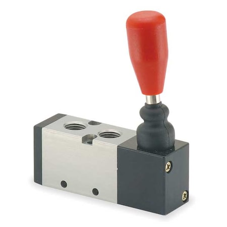 Manual Air Control Valve,4-Way,1/4in NPT