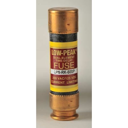 UL Class Fuse, RK1 Class, Time-Delay, 50A, 250V AC, Non-Indicating