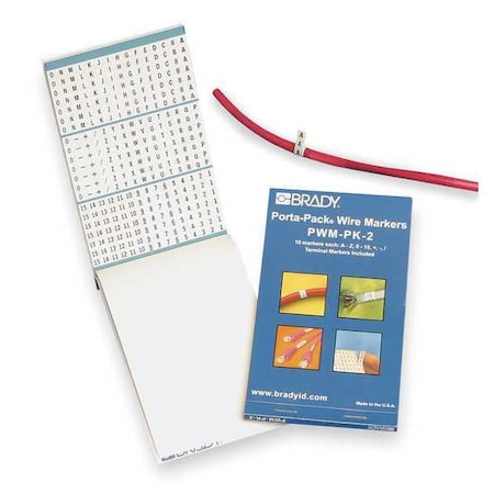 Wire Marker Book,Preprintd, Self-Adhesiv, PWM-PK-3