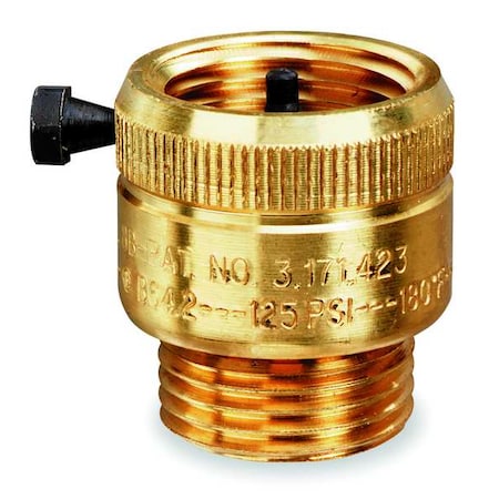 Vacuum Breaker,3/4 In.,GHT,Brass,125 psi