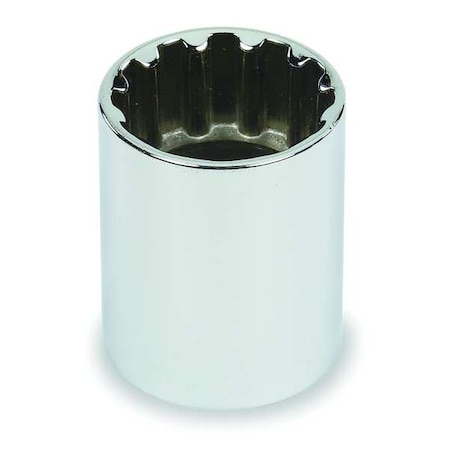 1/4 in Drive, 9/32" Spline SAE, Socket, 9 Points,  Steel, Chrome, 9/32 in