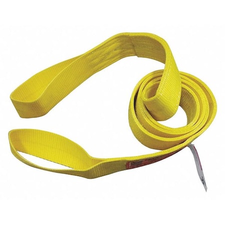Web Sling, Type 3, 8 ft L, 4 in W, Nylon, Yellow