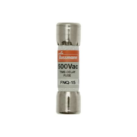 Midget Fuse, Time-Delay, 15A, 500V AC, Non-Indicating, 10kA at 500V AC