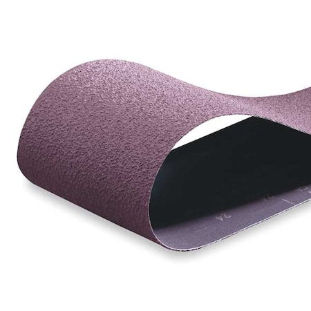 Sanding Belt, 4 in W, 24 in L, Coated, Aluminum Oxide, 36 Grit, Extra Coarse, R255 Metalite, Brown