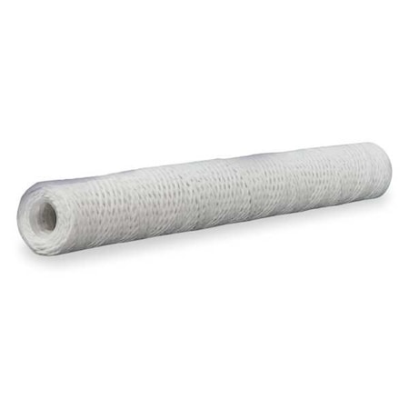 String Wound Filter Cartridge, 6 gpm, 1 Micron, 2-7/16" O.D., 20 in H, 6 PK