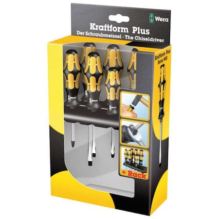 Demo Screwdriver Set,Slotted/Phillips,6 pcs