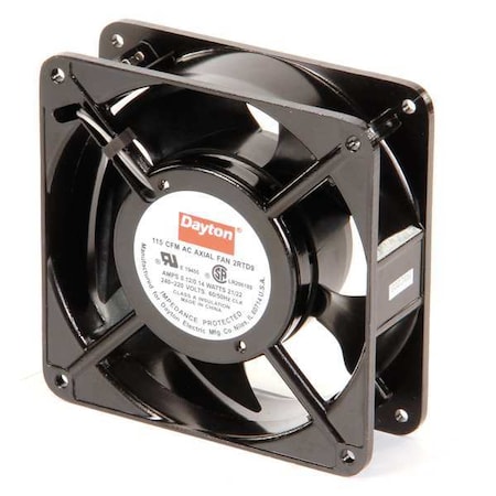 Axial Fan, Square, 230V AC, 1 Phase, Aluminum, 4 11/16 in W.