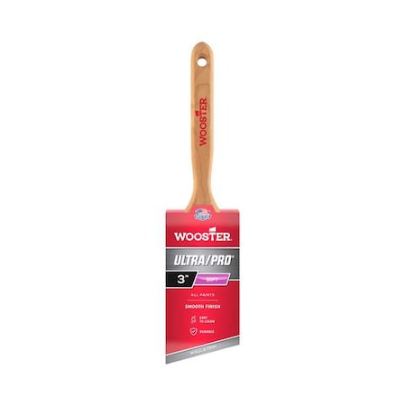 3" Angle Sash Soft, Nylon Bristle, Paint Brush, Wood Handle