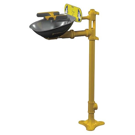 Plumbed Eyewash, Floor Mount, Plumbed, 41 1/2 in H., 15 1/2 in W
