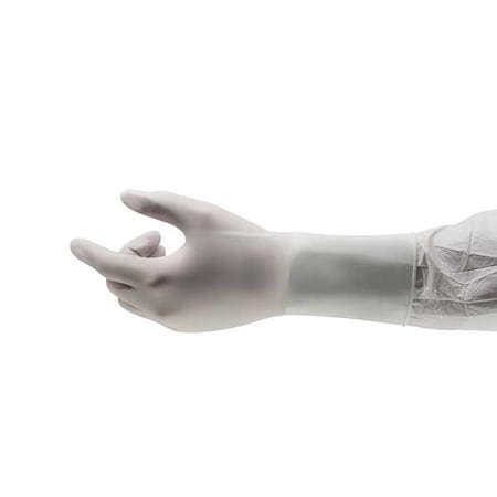 Cleanroom Gloves, ISO 5 ISO Class, Nitrile, 12 in L, White, M, 1000 PK