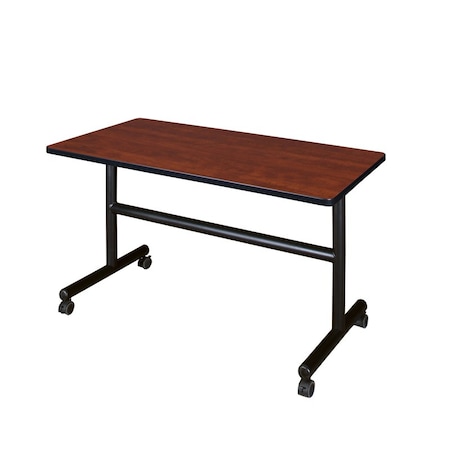 Rectangle FlipTop Table, 48" W, 29" H, Laminate Top, Cherry