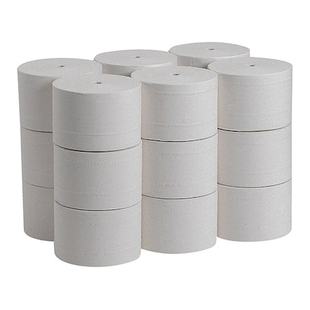 Compact, Coreless, 2 Ply, 1500 Sheets, White, 18 PK