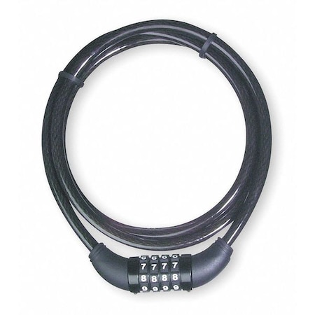 Combination Cable Lock,5 ft. L,2 In. W