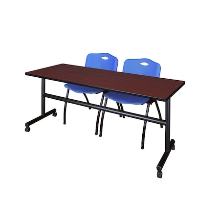 Rectangle Tables > Nesting Tables > Kobe Flip Top Table & Chair Sets, 72 W, 24 L, 29 H, Mahogany