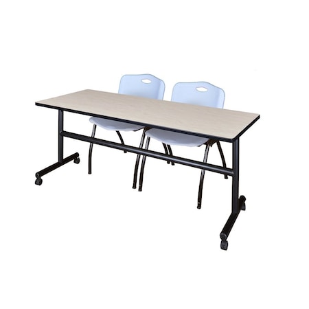 Rectangle Tables > Nesting Tables > Kobe Flip Top Table & Chair Sets, 72 W, 24 L, 29 H, Maple
