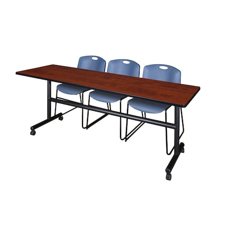 Rectangle FlipTop Table, 84" W, 29" H, Laminate Top, Cherry