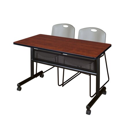 Rectangle FlipTop Table, 48" W, 29" H, Laminate Top, Cherry