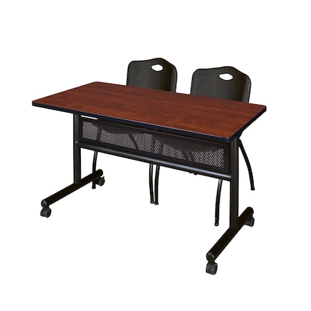 Rectangle FlipTop Table, 48" W, 29" H, Laminate Top, Cherry
