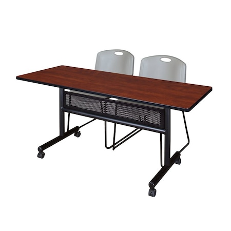 Rectangle FlipTop Table, 60" W, 29" H, Laminate Top, Cherry