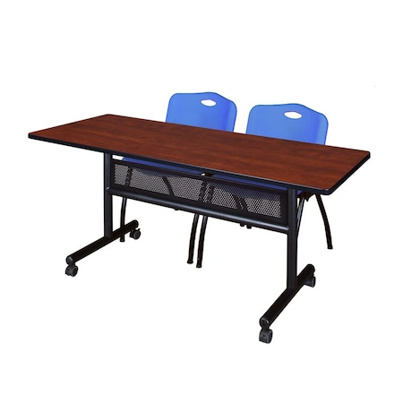 Rectangle FlipTop Table, 60" W, 29" H, Laminate Top, Cherry