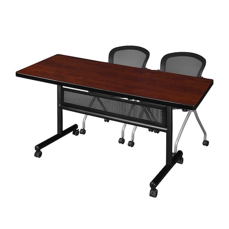Rectangle FlipTop Table, 60" W, 29" H, Laminate Top, Cherry