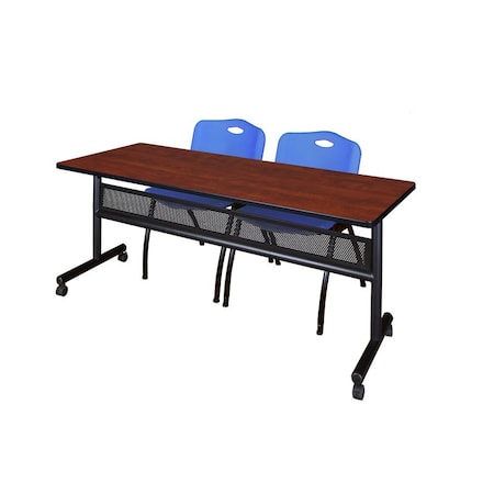 Rectangle FlipTop Table, 72" W, 29" H, Laminate Top, Cherry