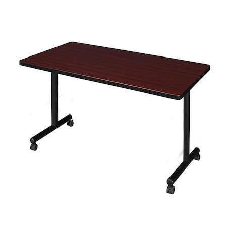 Rectangle Training Table, 42" W, 29" H, Laminate Top, Mahogany